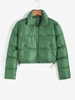 Doudoune Manteau du Duvet Zippé avec Poche M Vert profond