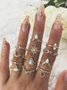 Ensemble de Bague Diamant Goutte d