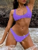 Ensemble de Bikini à Coupe Haute S Pourpre