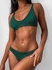 Ensemble de Bikini Rembourré à Taille Basse M Vert