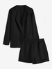 Ensemble de Blazer à Col Revers avec Short Xl Noir