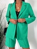 Ensemble de Blazer avec Bouton et Short Plissé M Vert