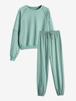 Ensemble de Blouson et Pantalon de Jogging à Manches Raglan avec Cordon S Vert clair