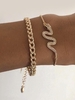 Ensemble de Bracelet Chaîne Serpent 2 Pièces