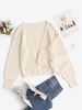Ensemble de Cardigan Maille Ouvert en Tricot et Haut à Bretelle Tordu M Blanc
