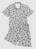 Ensemble de Chemise Papillon Rayé et de Short Deux Pièces Xxl Blanc