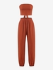 Ensemble de Haut Bandeau Noué Au Dos et de Pantalon de Jogging L Orange