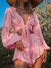 Ensemble de Haut Court Noué et de Short S Rose clair