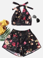 Ensemble De Haut et Short à Imprimé Licou M Noir