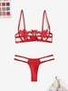 Ensemble de Lingerie en Dentelle au Crochet à Armature L Rouge