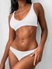 Ensemble de Maillot De Bain Bikini Rembourré à Taille Basse S Blanc