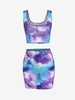 Ensemble de Mini Jupe Teinté à Col U M Multi a