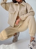 Ensemble de Pantalon de Jogging Thermique à Goutte Epaule avec Poche M Café