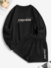 Ensemble de Short à Imprimé Lettre avec Poche M Noir