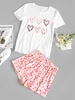 Ensemble de Short Paperbag Léopard Cœur S Blanc