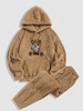 Ensemble de Sweat à Capuche Fourré Motif D