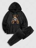 Ensemble de Sweat à Capuche Fourré Motif D