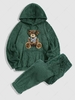 Ensemble de Sweat à Capuche Fourré Motif D