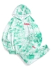 Ensemble de Sweat à Capuche Teinté Motif de Lettre et de Pantalon S Vert