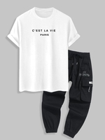 Ensemble de T-shirt Décontracté Lettre C