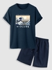 Ensemble de T-shirt Motif de Vague D