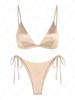 Ensemble Maillot De Bain Bikini à Bretelles SpaghettiPaddé Thong L Café lumière