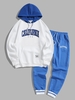 Ensemble Sweat-Shirt à Capuche et Pantalon de Jogging Motif Lettre "CALIFORNIA" Taille unique Blanc