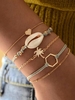 Ensembles de Bracelet à Chaîne Palmier Cœur Coquille Cinq Pièces