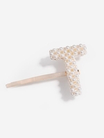 Epingle de Cheveux Lettre avec Perle Artificielle