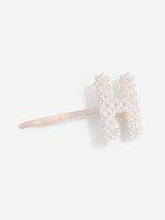 Epingle de Cheveux Lettre H avec Fausse Perle