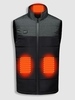 Gilet Chauffant Léger Doublure en Molleton en Blocs de Couleurs avec Chargement USB UNISEXE 4 Zones (Batterie Non Incluse) L Noir