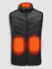 Gilet Chauffant Matelassé Léger UNISEXE USB Chargement 9 Zones (Batterie Non Incluse) L Noir