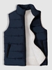 Gilet Doudoune Matelassé à Doublure en Laine L Cadetblue