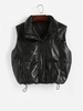 Gilet Matelassé à Col Debout M Noir
