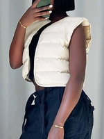 Gilet Rembourré Boutonné M Blanc