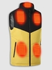 Gilet Thermique Chauffage Electrique Unisexe Chargement USB 11 Domaines en Blocs de Couleurs (Hors Batterie) S Jaune