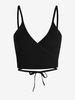 Haut à Bretelle Noué Enveloppé en Tricot Taille unique Noir