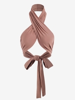 Haut à Double Couche Taille unique Café