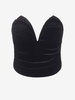 Haut Bandeau Plissé Armature en V en Velours Xs Noir