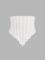 Haut Bandeau Pull à Ourlet Pointu M Blanc
