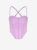 Haut Corset à Bretelle Croisé S Violet clair