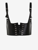 Haut Corset Ceinturé Bouclé à Lacets Taille unique Noir