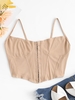 Haut Corset Côtelé en Tricot L Café lumière