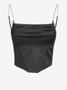 Haut Corset Drapé Strass Eclatant Sangle L Noir