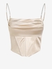 Haut Corset Drapé Strass Eclatant Sangle M Jaune clair