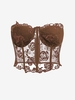 Haut Corset en Dentelle Tube L Café