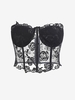 Haut Corset en Dentelle Tube L Noir
