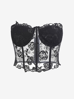 Haut Corset en Dentelle Tube L Noir