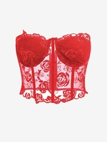 Haut Corset en Dentelle Tube L Rouge