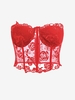 Haut Corset en Dentelle Tube M Rouge